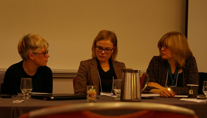 Елена Михайлик, Джозефина Лундблад и Лора Клайн на Конференции Американской ассоциации преподавателей славянских и восточноевропейских языков