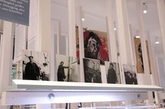 Фрагмент экспозиции. Фотографии секретной слежки за Шаламовым в конце 50-х годов